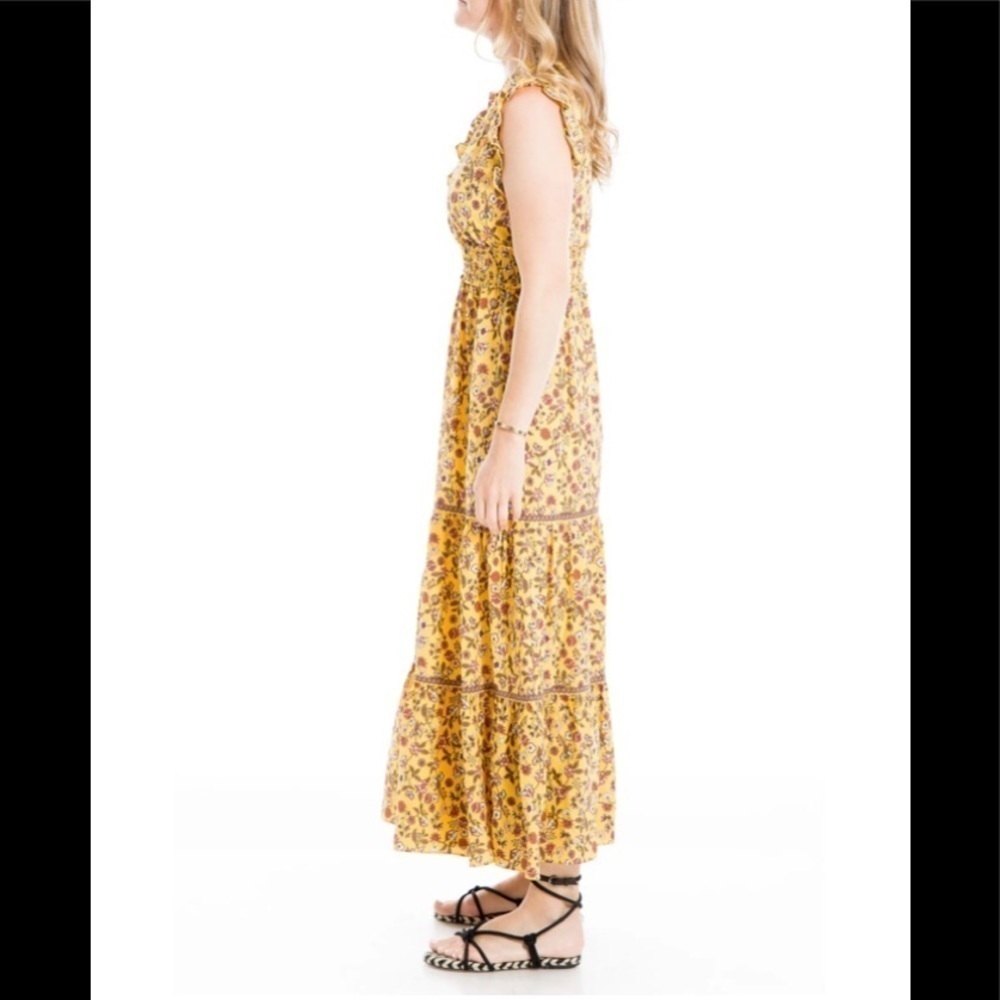 Max Studio Women's Crepe Sleeveless Ruffle Neck Tiered Maxi Dress / S - Picture 6 of 12